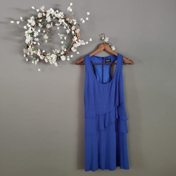 Laundry Blue Tiered Sleeveless Racerback Dress - Picture 3 of 8